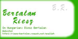 bertalan riesz business card